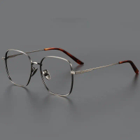 Ultra Light Titanium Alloy Glasses Frame Men Women Large Frame Eyeglasses Square Spectacles Frame