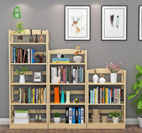 書櫃兒童書架實木簡易收納置物架簡約現代多層落地學生小書架書櫃組合