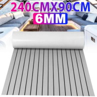 2400X900x6MM Gray EVA Foam Boat Mat Faux Teak Marine Flooring Sheet Decking Pad Waterproof Flooring Sheet