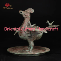 Han Dynasty Antique Bronze Statue Ding Incense Burner Han Wufeng Smoker