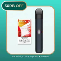 Special Bundle RELX Infinity 2 Plus Device - Black Sapphire Strawberry Burst