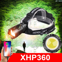150w 36 芯 XHP360 超級 Led 大燈可充電強力大燈 IPX5 防水 Campimg 燈可變焦頭手電筒
