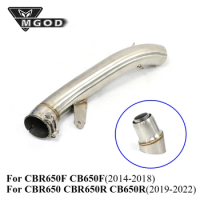 Motorcycle Modified Exhaust Middle Link Pipe Mid Section Bike For CB650F CBR650F 2014-2018 CB650R CBR650R CBR650 2019 2020 2022