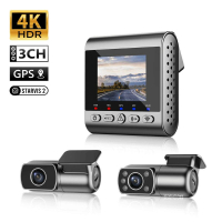 SJCAM M60 前後中置三鏡頭行車記錄器 4K/1080P WIFI GPS 語音錄影 銀色 (V000) 