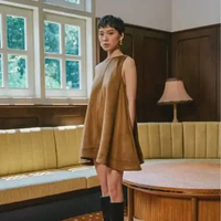 ANAIN - Rosette Dress Brown XS/S