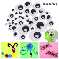 100 PCS Puppet Making DIY Craft Stuffed Toys Parts Dinosaur Eye Doll's Eyes Doll Accessories Creative gift