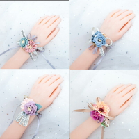 結婚腕花伴娘手腕花新娘結婚姐妹團手花婚禮森系韓式唯美超仙手環