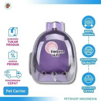 Tas Astronot Transparan Ungu - Tas Carrier Hewan Model Astronot