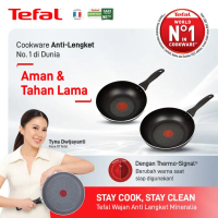 Tefal Cookware Set Wajan 2PCS Series Cook & Clean A / Pan Anti Lengket