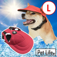Pet Life 寵物遮陽/防曬棒球帽/鴨舌帽/貓狗造型配件 Ｌ