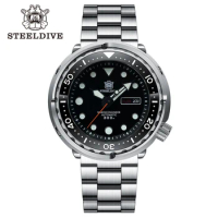 STEELDIVE 1975W First Canned Tuna Dive Watch Super Luminous Automatic Watch Man Mechanical Watch NH36 300M Diver Watch Sapphire