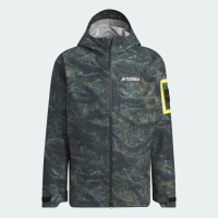 【adidas 愛迪達】Natgeo Rr Jkt 男 連帽外套 防風 防潑水 國家地理頻道 迷彩綠(IS9511)