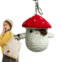 Crochet Beginner Kit Pirate Mushroom Crochet Kits Beginner Crochet Kit Handmade Key Charm Crochet Animal Kits For Kids Adults