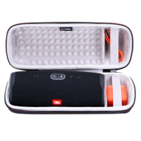 LTGEM Case for JBL Charge 4/JBL Charge 5 Speaker Carrying Case Hard Storage Travel Protective Bag Fi