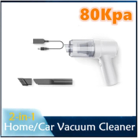 Top Sale Cordless Vacuum Cleaner 80000Pa Strong Suction Portable Car Vacuum Cleaner Wet Dry Use For Home Office Cleaning Pet