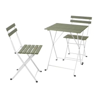 TÄRNÖ 戶外餐桌椅組, 白色/綠色