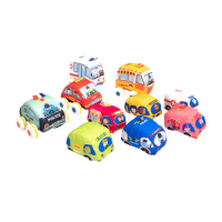 【Ocean Baby】布製玩具車11件組含布製軌道(遊戲車/迴力車/嬰幼兒玩具車/布製可水洗/玩具車/布製車)