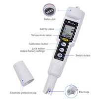 CT-3080 Portable Digital Salinity Meter Water Quality Detection Instrument Salinity Fresh Water Measurement Instrument