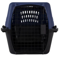Life Top Load 2-Door 24" Plastic Pet Kennel for Dogs, Airline-approved Pet Carrier, Dog Cage, Dog House