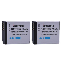Batmax 2Pc DMW-BLH7 BLH7 DMW-BLH7PP DMW-BLH7E Camera Battery for Panasonic Lumix DMC-GM1 GM1 DMC-GM5 GM5 DMC-GF7 GF7 DMC-GF8 GF8