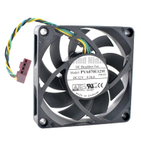 พัดลม PVA070E12M ขนาด 7 ซม. x 70 มม. (70*70*15 มม.), DC 12 โวลต์, 0.36 แอมป์, ขั้วต่อ 4 ขา, ความเร็ว
