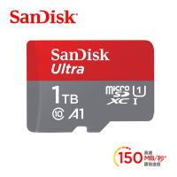SanDisk Ultra microSDXC UHS-I (A1)1TB記憶卡(公司貨)150MB/s