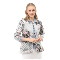 Hamlin Lynelle Atasan Wanita Batik Bolero Lengan Panjang Motif Simply Material Cotton ORIGINAL - Gra
