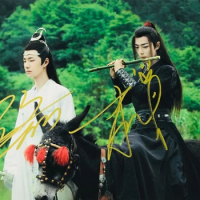 hand signed YIBO Xiao Zhan autographed group photo The Untamed 5*7 092019A