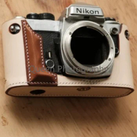 Genuine Leather Bag BOX Case for Camera Nikon FE FM FE2 FM2 FM3A Hand Body Protective Film Window Design Photography Accessories