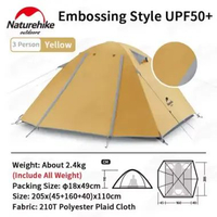 TENDA PROFESSIONAL 3 NATUREHIKE NH18Z033-P (ANTI UV EMBOSSED) DEAD LEAF YELLOW