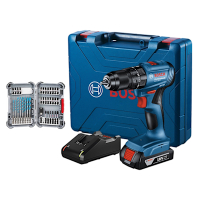 BOSCH博世 18V鋰電無刷震動電鑽/起子機GSB 185-LI(單電2.0AH)+35件萬用鑽頭組