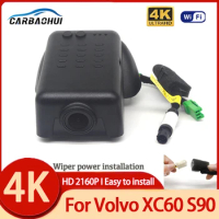 For Volvo S90 XC60 2022 2023 2024 Front and Rear 4K Dash Cam for Car Camera Recorder Dashcam WIFI Car Dvr Recording Devices