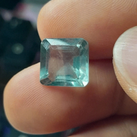 Natural Fluorite Dim:est 10 x 10 x 6 mm 5Ct Green Emerald Square Cutting Code A333