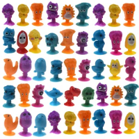 40Pcs/lot Mini Animal Doll Suction Cup Toy Monster Sucker Puppets Miniature Desk Ornament for Kids Carnival Party Favors Gift