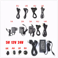 EU/US AC 85-245V To DC 5V/12V24V/ 1A 2A 3A 5A 6A 8A 10A Power Supply Adapter Driver Switch For 3528 530 5050 Strip LED