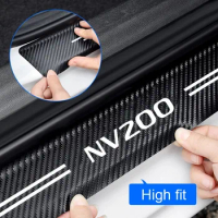 Carbon Fiber Car Sticker Car Door Trunk Protective Strip Anti Scratch Decal For Nissan NV200 2010-2021 2022 Accessories