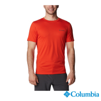 Columbia 哥倫比亞 男款-UPF30涼感快排短袖上衣-橘紅 UAE60840AH / S23