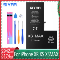 SIYAA Battery For iPhone XR XS MAX High Quality 3174mAh Replacement Lithium Polymer Mobile Phone Bateria For Apple XR XS XSMAX