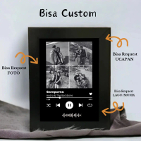 KADO CUSTOM FOTO FRAME MUSIK BISA NYALA Pigura LED Anniversarry Mensive Ulang Tahun Wisuda Graduatio