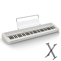『CASIO 卡西歐』時尚風標準76鍵電子琴 CT-S1-76含雙叉架 白色款 / 公司貨保固