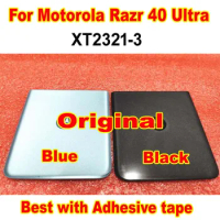 Original Best Glass Lid For Motorola Razr 40 Ultra XT2321-3 Back Panel Battery Cover Housing Door Rear Case with Adhesive tape