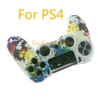 1pc For PlayStation 4 PS4 Controller Rubber Water Transfer Print Silicone Protective Cover Skin Case