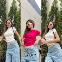 ขายดีประจำเดือนนี้ Atipashop - JACIN T-SHIRT เสื้อยืด คอกลมแขนสั้น ย้นข้าง มีหลายสี