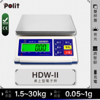Polit 沛禮 HDW-II計重電子秤 最大秤量30kg 15kg 6kg 3kg(防塵套 上下限警示 簡易計數 電子秤 磅秤)