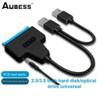 Aubess USB 3.0 2.0 SATA 3 Cable Sata To USB 3.0 Adapter Support 2.5/3.5 Inch External HDD SSD Hard Drive 22 Pin Sata III Cable