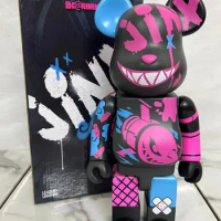 Bearbrick400% Jinx Pink Girl Figurine: A Gift for Valentine's Day and Desktop Decoration Ornaments Home Luxury Living Room Decor