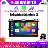 Car Radio Multimedia Players Android 13 For Toyota land Cruiser Prado 120 Lexus GX470 Autoradio CarPlay Auto No 2Din 2 Din DVD
