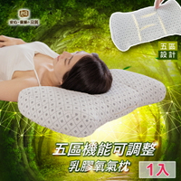日本創新五區機能可調乳膠枕【日本旭川】枕頭機能枕