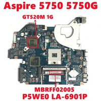 MBRFF02005 Mainboard For Acer Aspire 5750 5750G Laptop Motherboard P5WE0 LA-6901P With N12P-GV-OP-B-A1 1GB HM65 DDR3 100% Tested