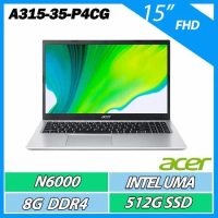 Acer Aspire A315-35-P4CG N6000/8G D4/512G SSD/15.6/WIN11文書筆電